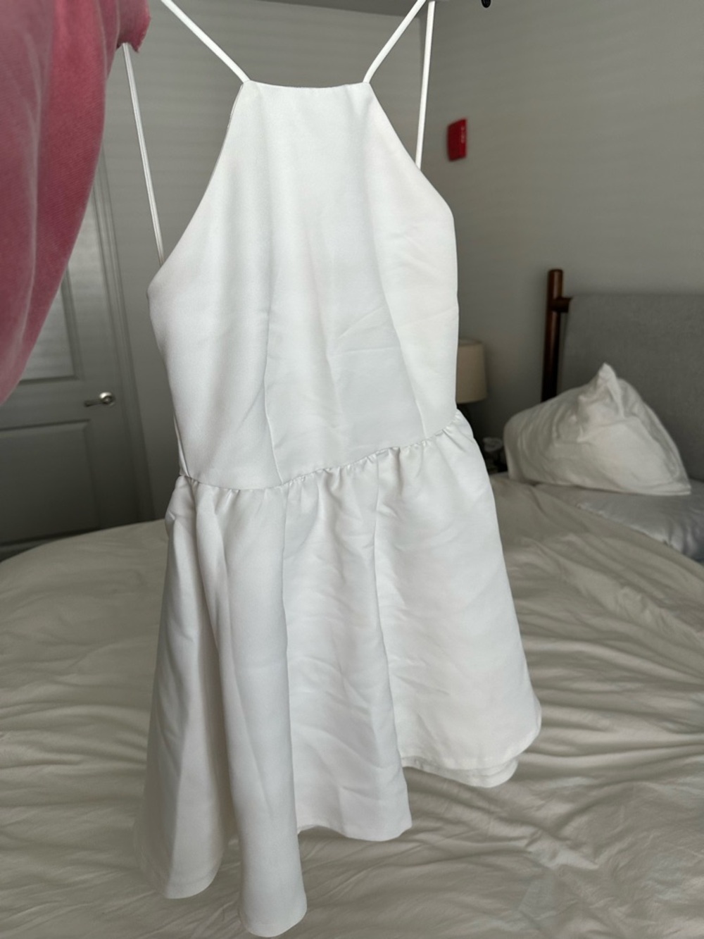 Tobi White Mini Dress with Spaghetti Straps